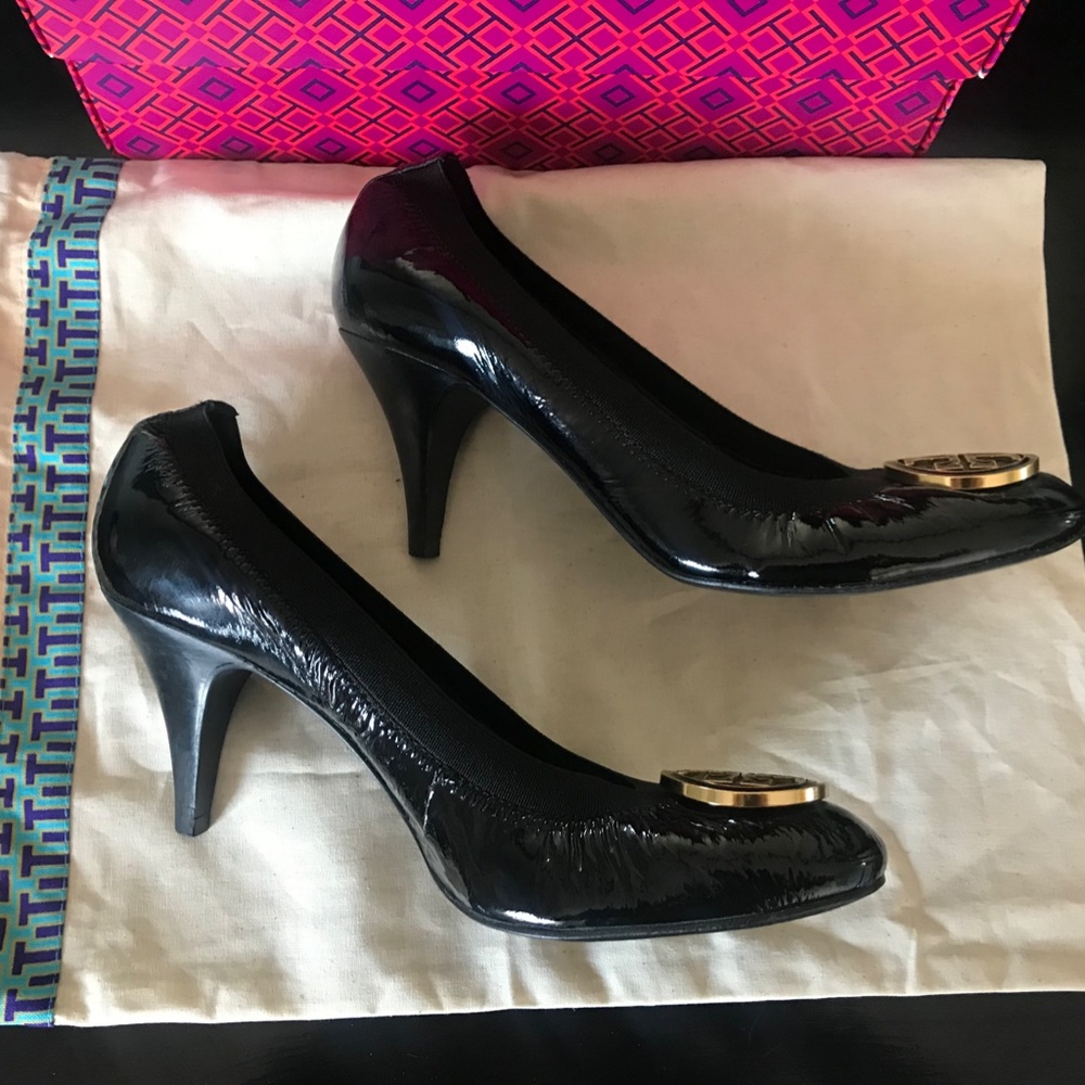 Like New! Tory Burch Caroline Patent Heels Size 8.5 - Picture 5 of 9
